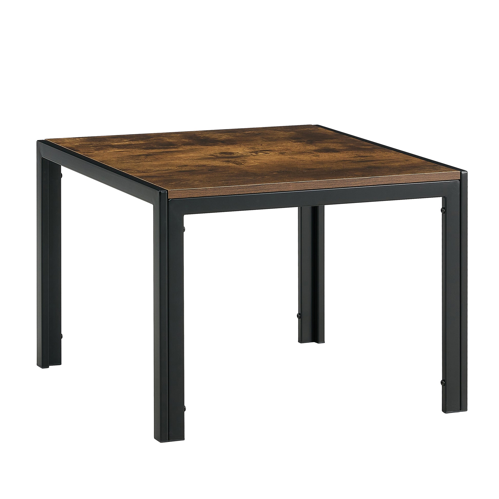 Nesting Coffee Table Set Of 2, Square Modern Stacking Table With Wood Finish For Living Room,Rustic Brown Rustic Brown Mdf