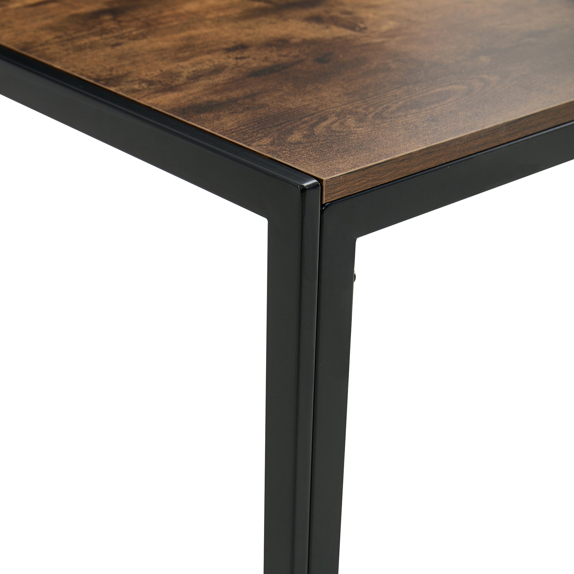 Nesting Coffee Table Set Of 2, Square Modern Stacking Table With Wood Finish For Living Room,Rustic Brown Rustic Brown Mdf