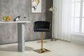 Coolmore Vintage Bar Stools With Back And Footrest Counter Height Dining Chairs 2Pc Set Black Metal