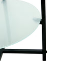 2 Piece Set Clear Tempered Glass End Table, Round Coffee Table For Bedroom Living Room Office Transparent Glass