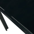 Nesting Coffee Table Set Of 2, Square Modern Stacking Table With Tempered Glass Finish For Living Room,Black Black Glass
