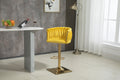 Coolmore Vintage Bar Stools With Back And Footrest Counter Height Dining Chairs 2Pc Set Mustard Metal