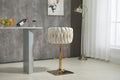 Coolmore Vintage Bar Stools With Back And Footrest Counter Height Dining Chairs 2Pc Set Ivory Metal