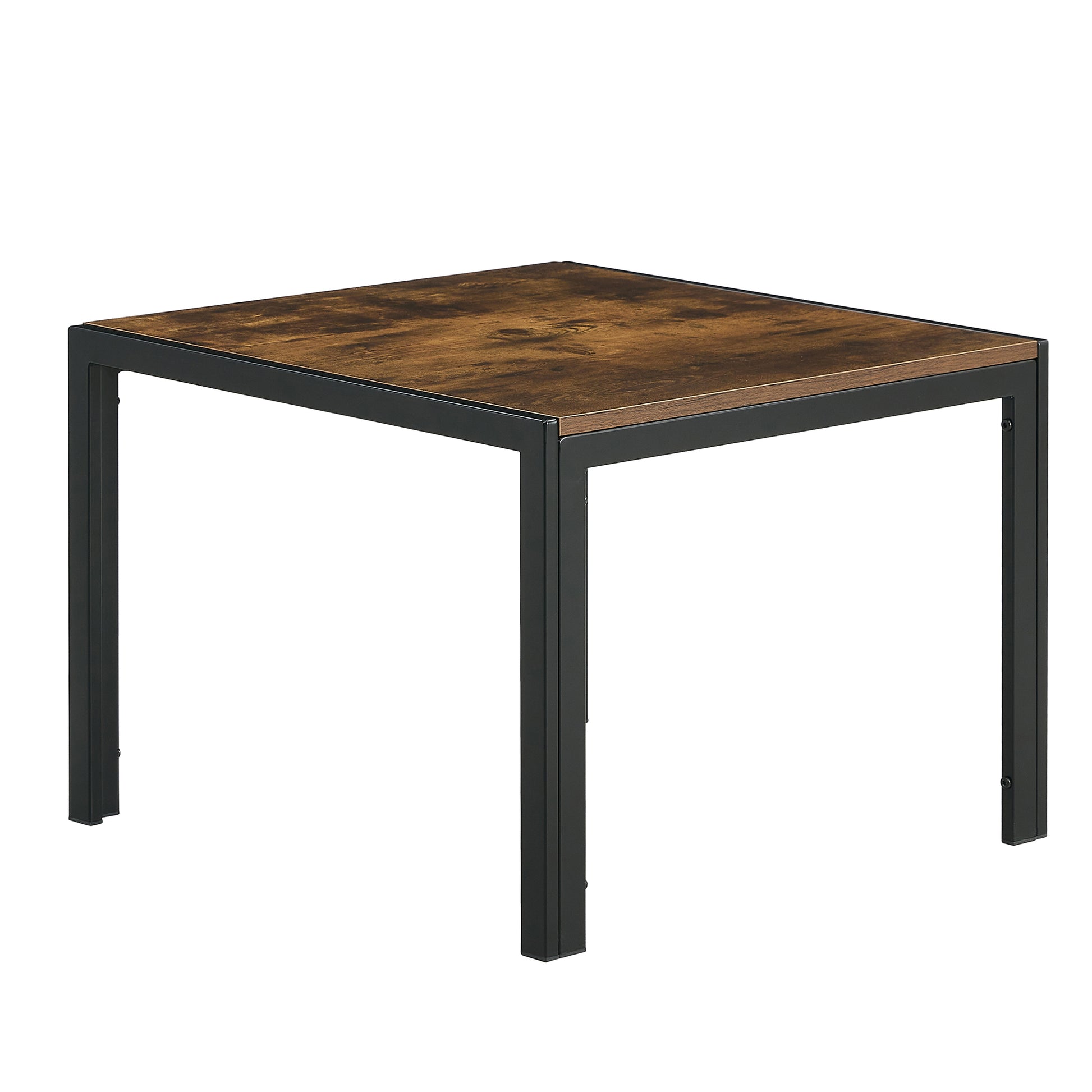 Nesting Coffee Table Set Of 2, Square Modern Stacking Table With Wood Finish For Living Room,Rustic Brown Rustic Brown Mdf