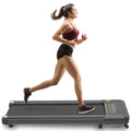 Under Desk Treadmill Walking Pad With Remote Controll, Heavy Duty 2.5Hp 300Lbs Black Steel