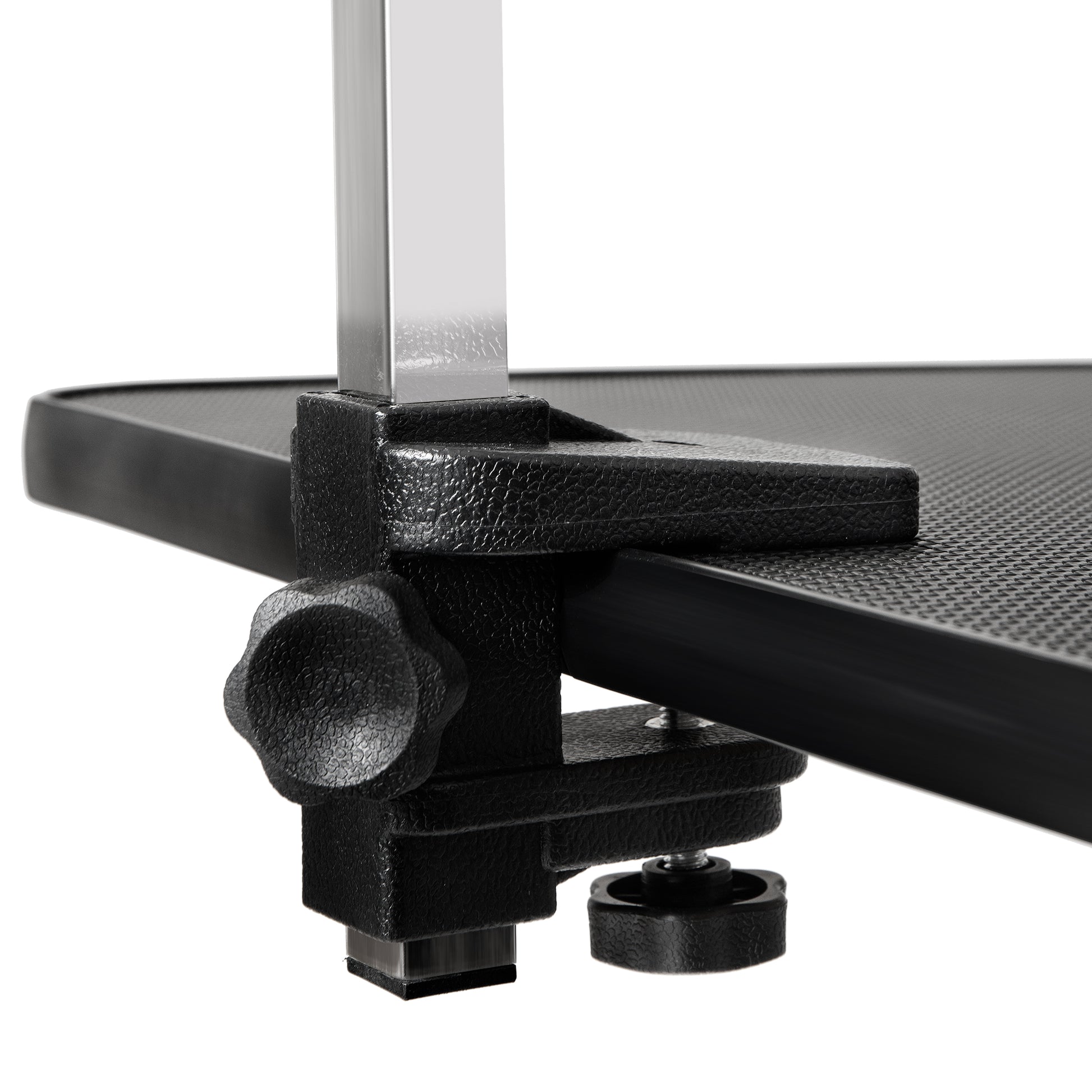 43 Inch Adjustable Heavy Type Hydraulic Pet Dog Grooming Table Upgraded Professional Drying Table Heavy Duty Frame With Adjustable Arm And Noose Black White Carbon Steel