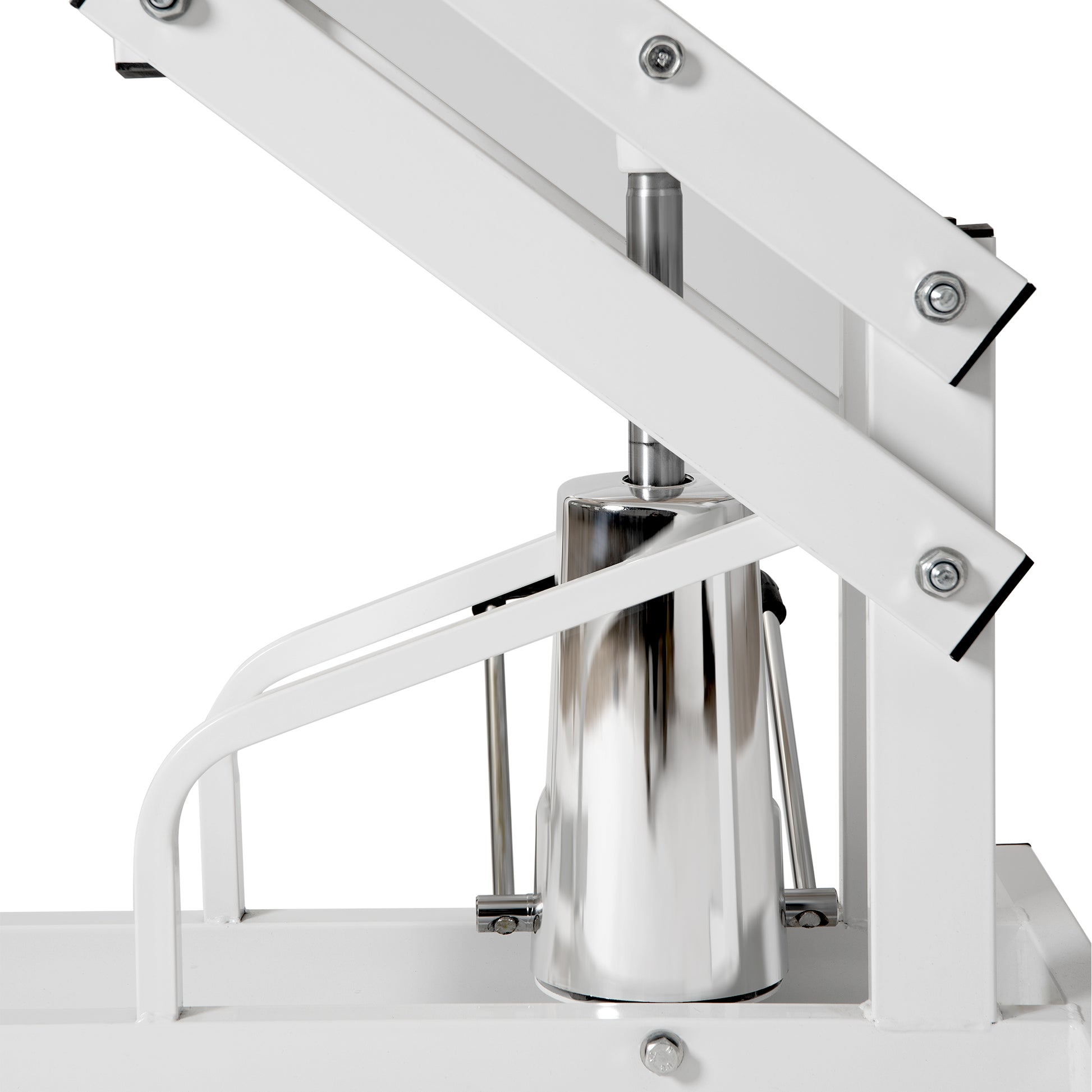 43 Inch Adjustable Heavy Type Hydraulic Pet Dog Grooming Table Upgraded Professional Drying Table Heavy Duty Frame With Adjustable Arm And Noose Black White Carbon Steel