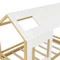 Twin Size House Bed With Roof And Window White Natural Twin White Mdf