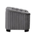 Modern 3 Piece Sofa Sets With Rubber Wood Legs,Velvet Upholstered Couches Sets Including Three Seat Sofa, Loveseat And Single Chair For Living Room Furniture Set,Gray Gray Foam Velvet