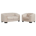 Modern 3 Piece Sofa Sets With Rubber Wood Legs,Velvet Upholstered Couches Sets Including Three Seat Sofa, Loveseat And Single Chair For Living Room Furniture Set,Beige Beige Foam Velvet