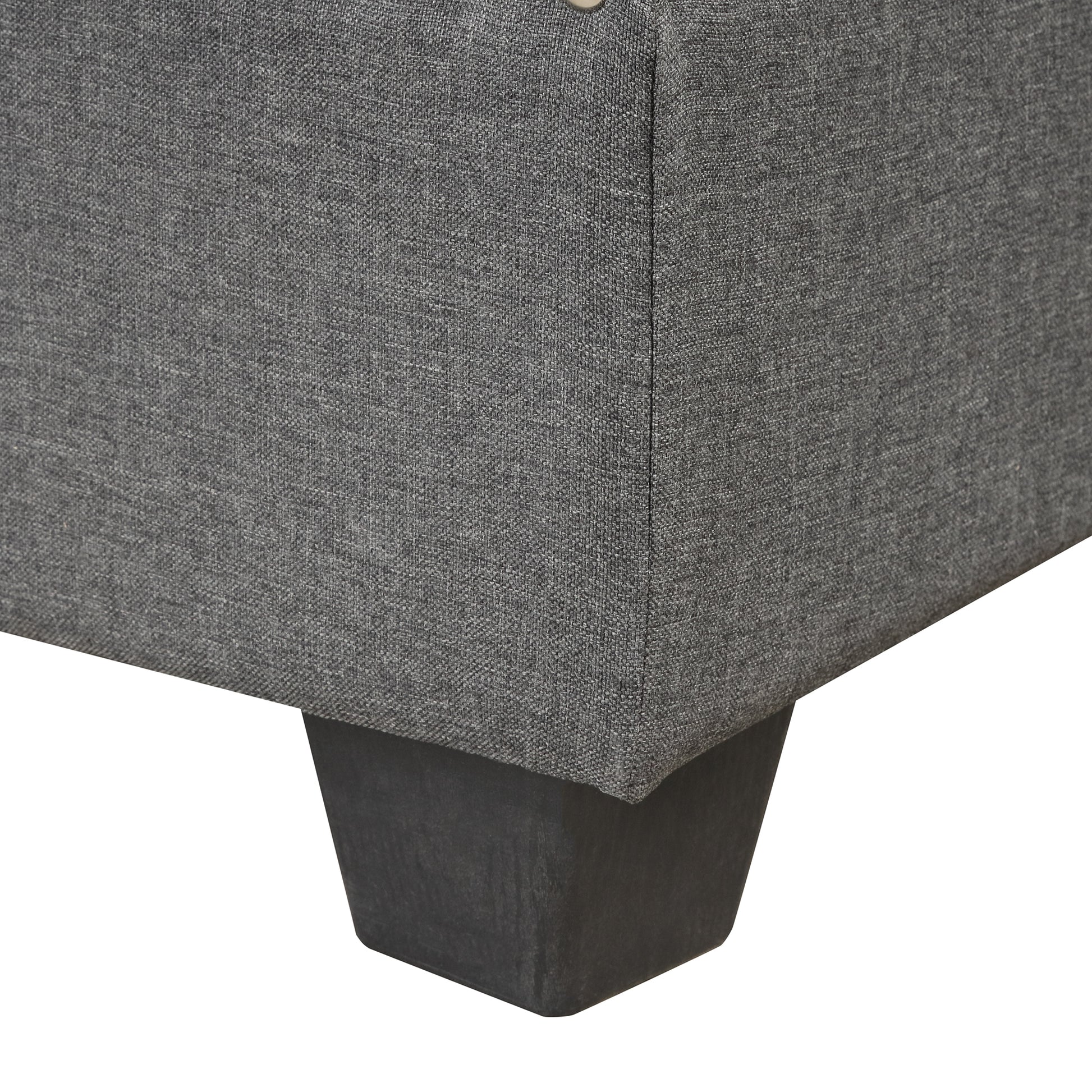 104.5" Reversible Sectional Sofa Space Saving With Storage Ottoman Rivet Ornament L Shape Couch For Small Or Large Space Dorm Apartment,Gray Old Sg000405Aaa Gray Foam Linen