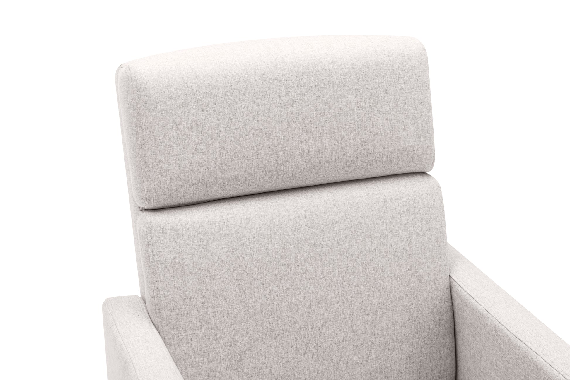 Modern Upholstered Rocker Nursery Chair Plush Seating Glider Swivel Recliner Chair, Tan Tan Linen