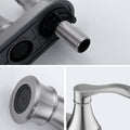 4 Inches Centerset Bathroom Faucet 360 Swivel Spout, With Pop Up Drain Brushed Nickel Brushed Nickel Zinc