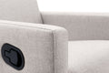 Modern Upholstered Rocker Nursery Chair Plush Seating Glider Swivel Recliner Chair, Tan Tan Linen