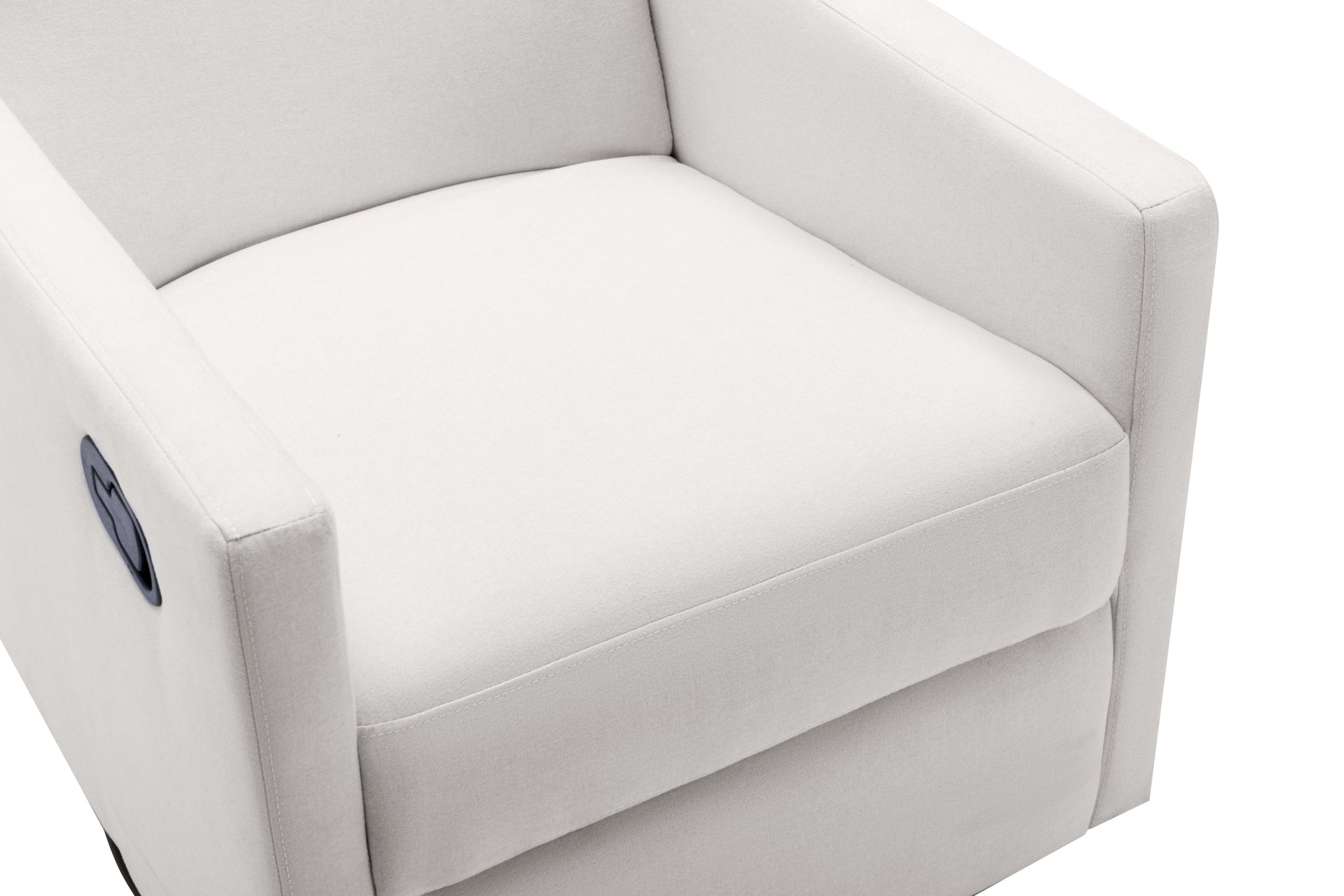 Modern Upholstered Rocker Nursery Chair Plush Seating Glider Swivel Recliner Chair, Beige Beige Linen