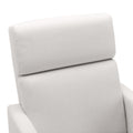 Modern Upholstered Rocker Nursery Chair Plush Seating Glider Swivel Recliner Chair, Beige Beige Linen