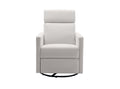 Modern Upholstered Rocker Nursery Chair Plush Seating Glider Swivel Recliner Chair, Beige Beige Linen