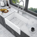 Farmhouse Apron Front White Ceramic Kitchen Sink White Ceramic