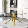 Large Modern Simple Rectangular Glass Dining Table For 4 8 People With 0.39