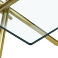 Large Modern Simple Rectangular Glass Dining Table For 4 8 People With 0.39