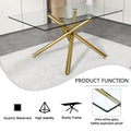 Large Modern Simple Rectangular Glass Dining Table For 4 8 People With 0.39