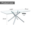 Large Modern Minimalist Rectangular Glass Dining Table For 6 8 With 0.39