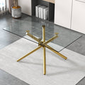Large Modern Minimalist Rectangular Glass Dining Table With 6 8 People With 0.39