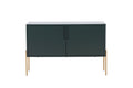 Modern Entertainment Tv Stand Storage Cabinet Sideboard Buffet Table For Living Room Kitchen Green Wood Stainless Steel