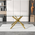 Large Modern Simple Rectangular Glass Dining Table For 4 8 People With 0.39