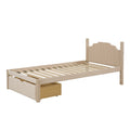 Full Over Twin & Twin Bunk Bed, Velvet Triple Bunk Bed With Drawers And Guardrails, Beige Beige Velvet