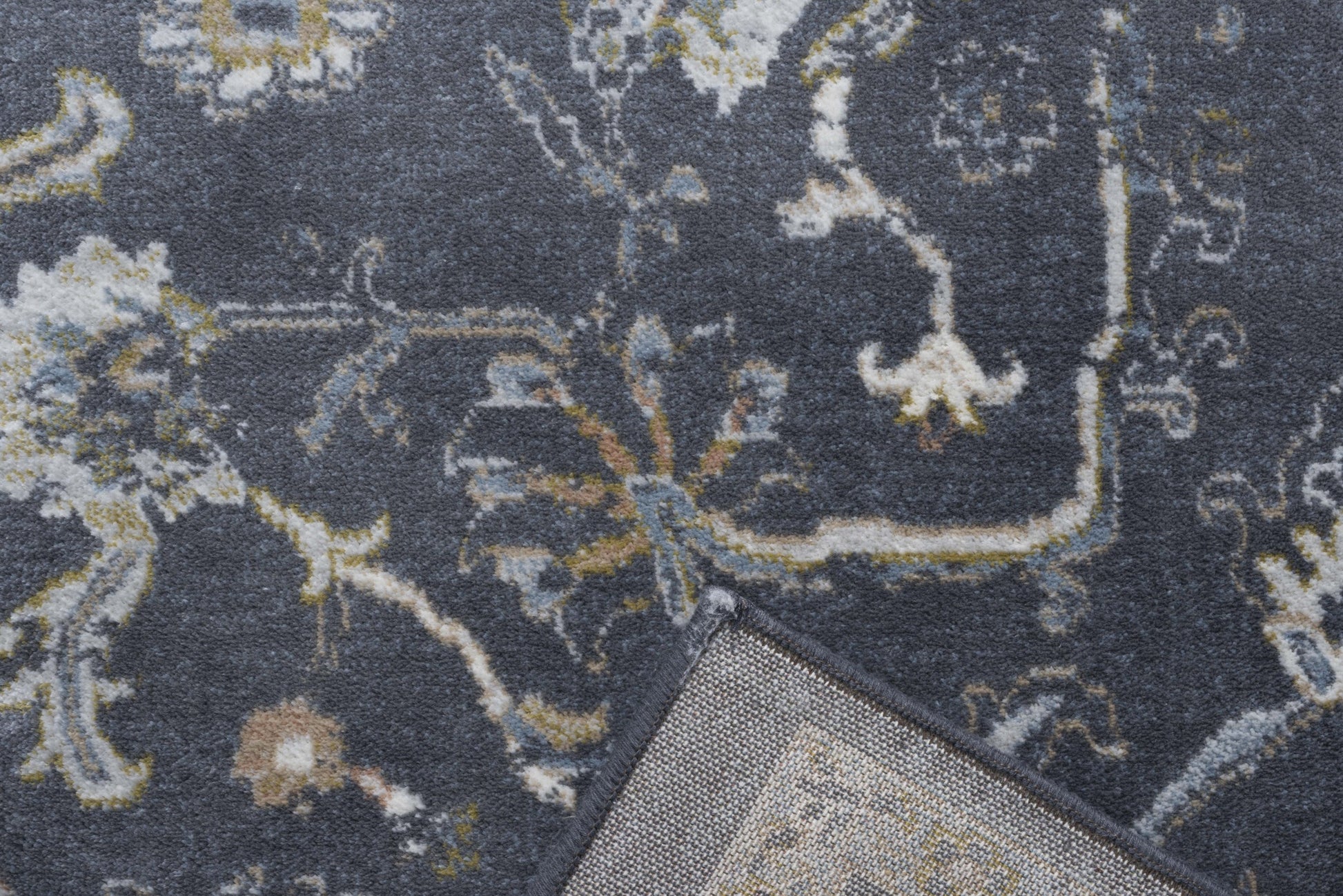 Damara Blue, Gray, And Multi Color Viscose Area Rug 5X8 Blue Viscose