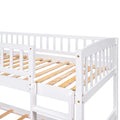 Stairway Twin Over Twin Bunk Bed With Two Drawers And Slide, White Old Sku :Lt000155Aak White Solid Wood