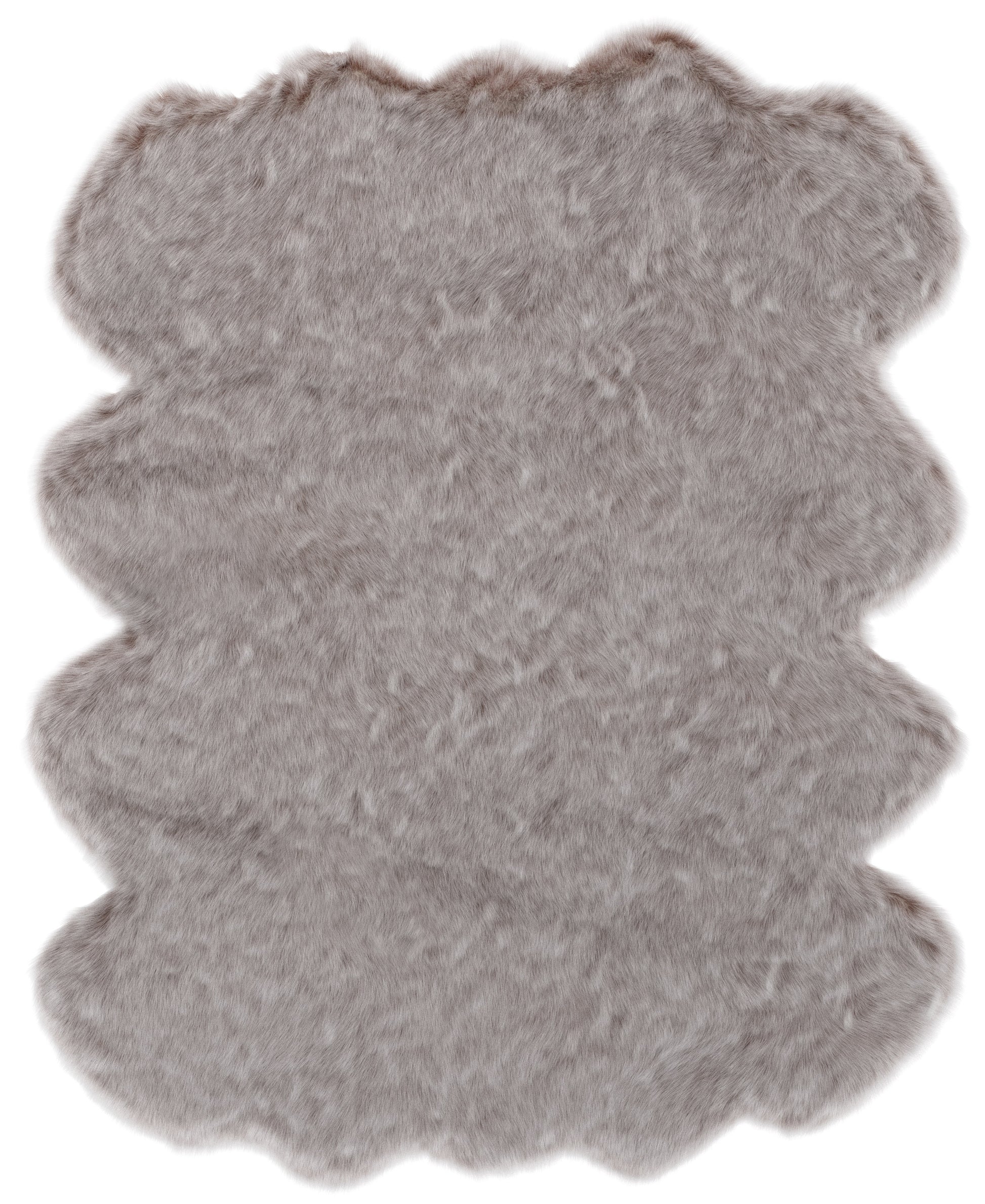 Brown Faux Fur Area Rug 2X3 Brown Acrylic