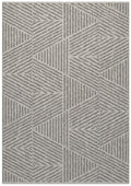 Pyramids Stone Neutral Indoor Outdoor Polypropylene Area Rug 5X8 Light Gray Polypropylene