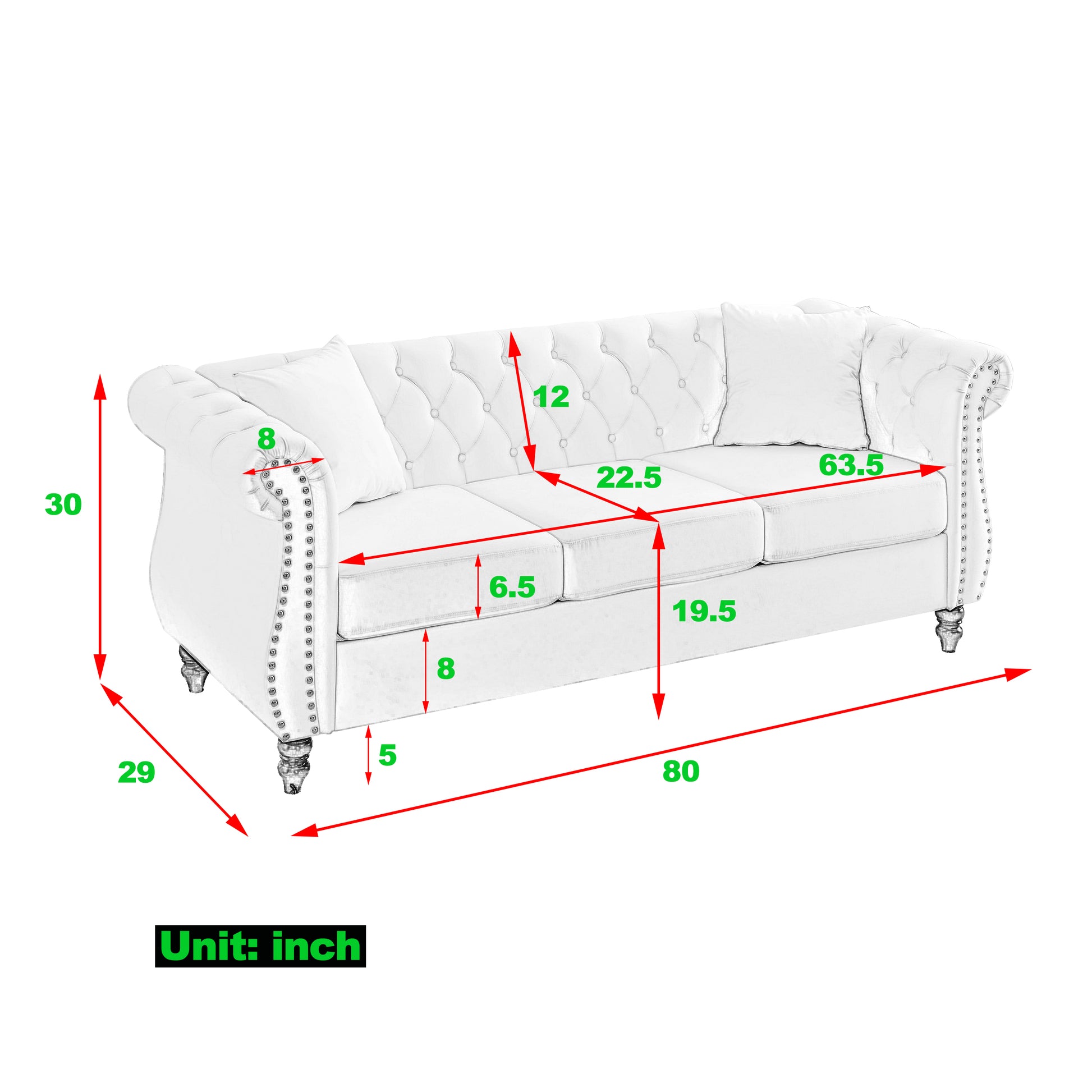 3 Seater 3 Seater Combination Sofa.Grey Velvet W834S00064 Grey Foam Velvet