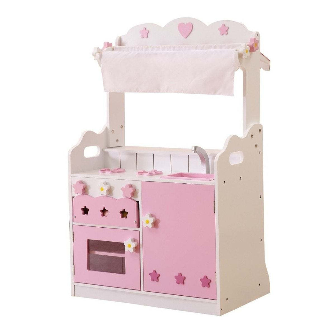 2 In 1 Pink Pretend Kitchen And Market Stal Pink Mdf