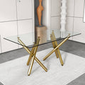 Large Modern Minimalist Rectangular Glass Dining Table For 6 8 With 0.39