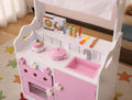 2 In 1 Pink Pretend Kitchen And Market Stal Pink Mdf