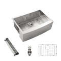 36 Brushed Nickel Farmhouse Sink 36 Inch Kitchen Sink Stainless Steel 16 Gauge Apron Front Kitchen Sink Brushed Nickel Stainless Steel