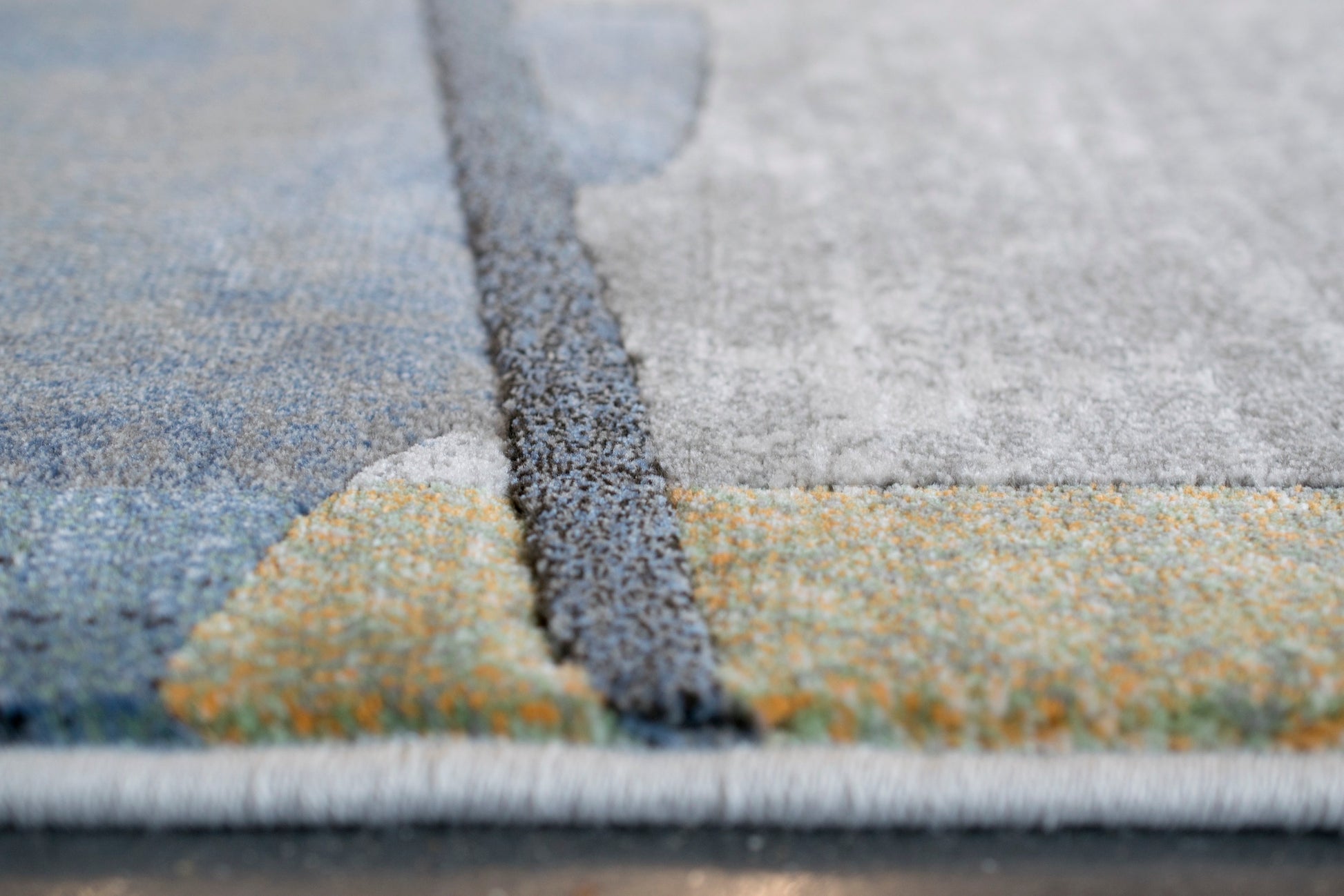 Essentials Abstract Orange, Sage, Blue, Gray, Ivory And Mauve Olefin Area Rug 8X10 Orange Polypropylene