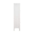 Tall Narrow Tower Freestanding Cabinet With 2 Shutter Doors 5 Tier Shelves For Bathroom, Kitchen ,Living Room ,Storage Cabinet,White White Mdf