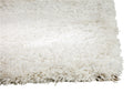 White Area Shag Rug 5X8 White Polyester