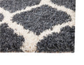 Shag Blue White Area Rug 5X8 Blue Olefin