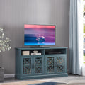 Tv Stand, Buffet Sideboard Console Table, Dark Teal Teal Primary Living Space Adjustabel Shelves Mdf