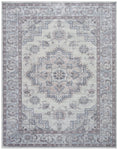 Calanthe Gray, Blush, Blue, Ivory Viscose Area Rug 5X8 Ivory Viscose