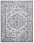 Calanthe Gray, Blush, Blue, Ivory Viscose Area Rug 8X10 Ivory Viscose