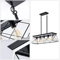 Same As W134065438 L1001 5 Light Farmhouse Chandeliers For Dining Room White No Bulbs White Black Iron,Wood