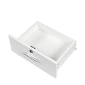 White Modern Simple Hair Desk, Multi Layer Storage, Large Storage Space White Mdf