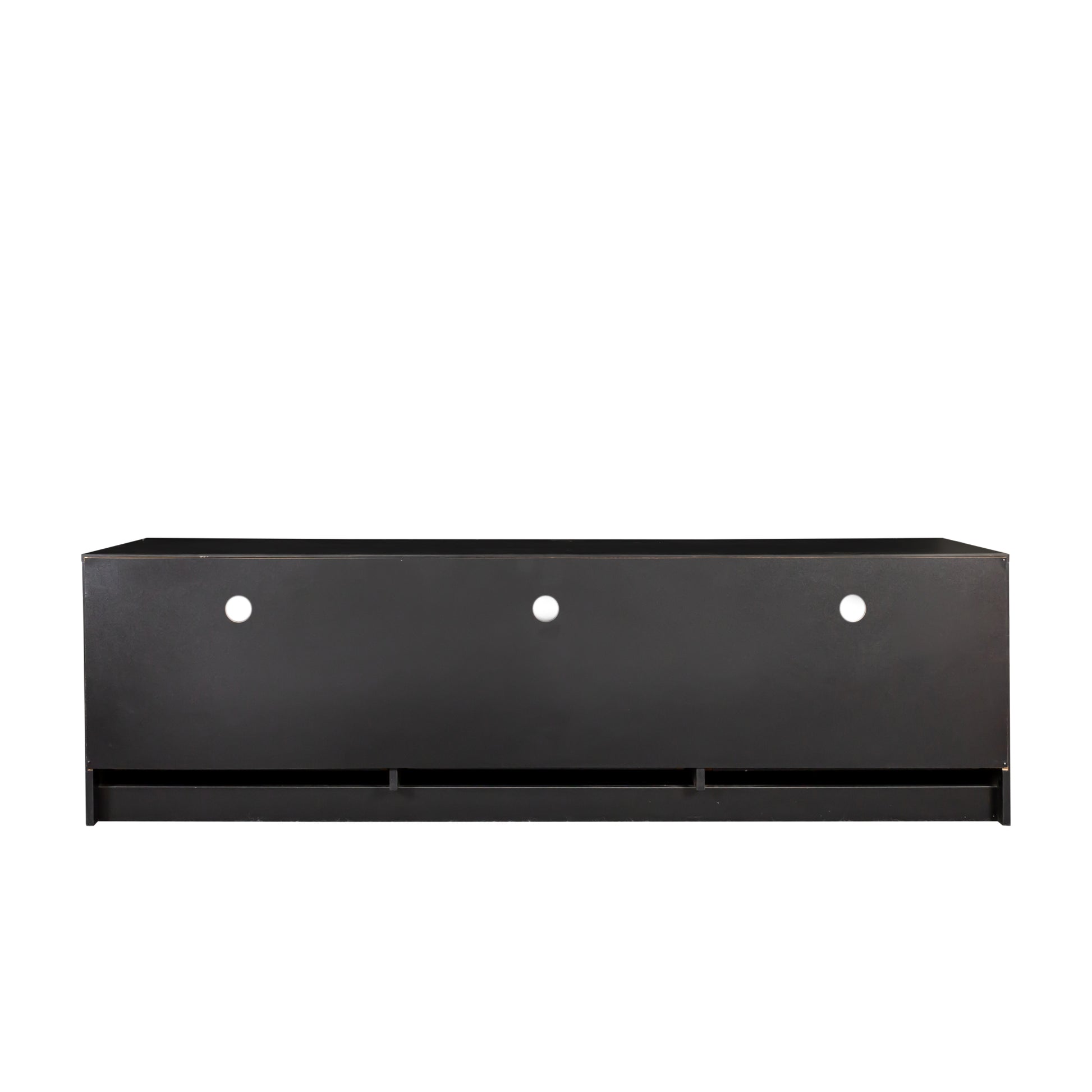 Black Modern Minimalist Tv Cabinet 80 Inch Tv Stand, Open Locker Living Room Bedroom Black Mdf