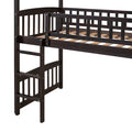 Twin Loft Bed With Slide, House Bed With Slide,Espresso Old Sku :Lt000212Aap Espresso Solid Wood